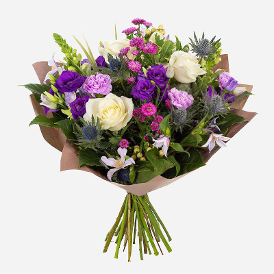 Cool Breeze  - This classical stylish collection of flowers make this hand tied the perfect gift. Professionally arranged and delivered by a local florist. Flowers available for same day delivery when ordered before 2pm.
